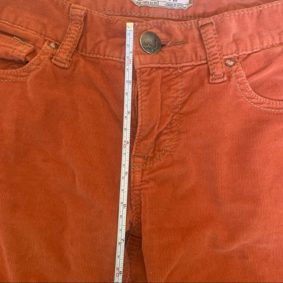 Free People Corduroy Rust Orange Pants Size 26 - Picture 11 of 11
